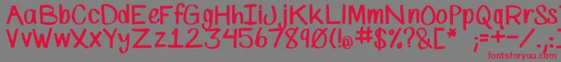SpMarkerFont Font – Red Fonts on Gray Background