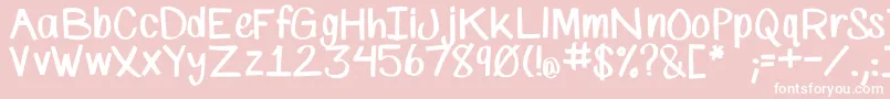 SpMarkerFont Font – White Fonts on Pink Background