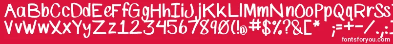 SpMarkerFont Font – White Fonts on Red Background