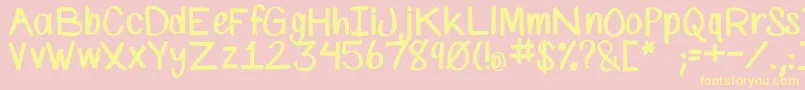 SpMarkerFont Font – Yellow Fonts on Pink Background