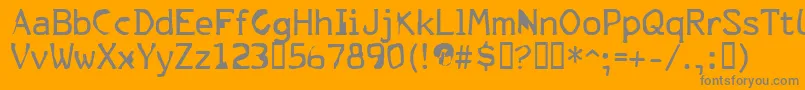 FkrParklifeUltrabold Font – Gray Fonts on Orange Background