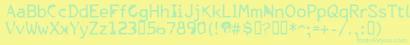 FkrParklifeUltrabold Font – Green Fonts on Yellow Background