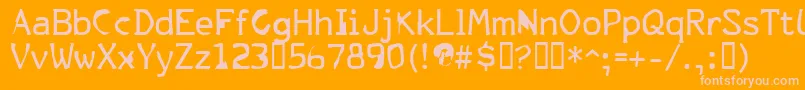 FkrParklifeUltrabold Font – Pink Fonts on Orange Background