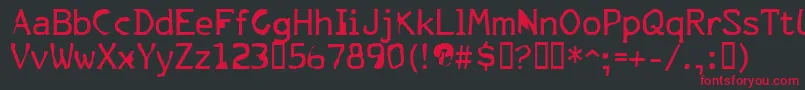 FkrParklifeUltrabold Font – Red Fonts on Black Background