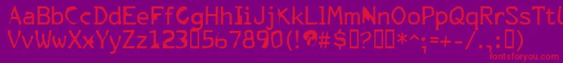 FkrParklifeUltrabold Font – Red Fonts on Purple Background