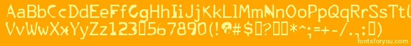 FkrParklifeUltrabold Font – Yellow Fonts on Orange Background