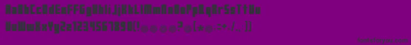 Tosh.0-fontti – mustat fontit violetilla taustalla