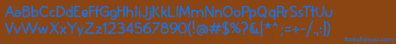 Шрифт HuelicB – синие шрифты на коричневом фоне