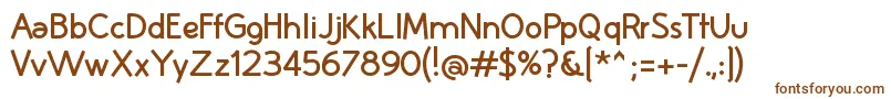 HuelicB-fontti – ruskeat fontit valkoisella taustalla