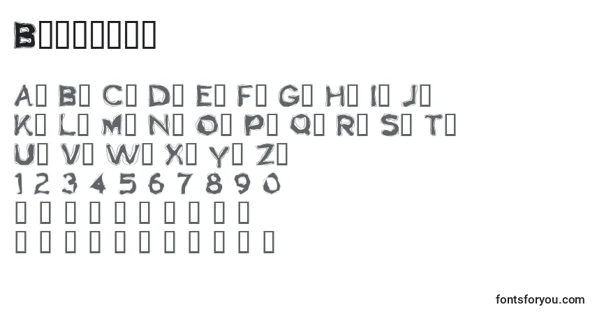 Czcionka Boogaloo – alfabet, cyfry, specjalne znaki