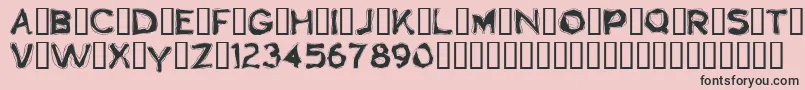 フォントBoogaloo – ピンクの背景に黒い文字