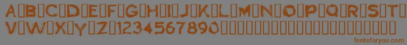 Boogaloo Font – Brown Fonts on Gray Background