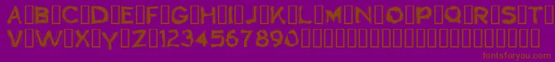 Boogaloo Font – Brown Fonts on Purple Background