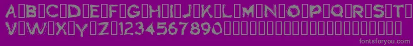 フォントBoogaloo – 紫の背景に灰色の文字