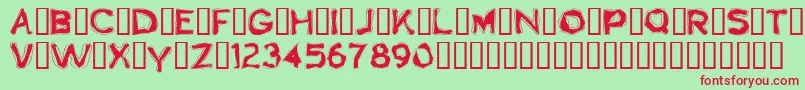 Boogaloo Font – Red Fonts on Green Background