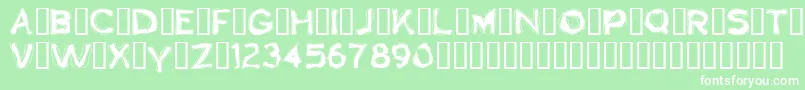 Boogaloo Font – White Fonts on Green Background