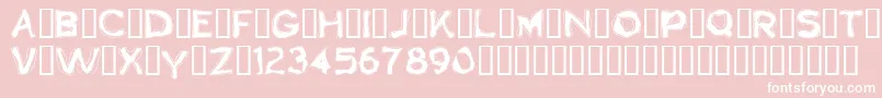 Boogaloo Font – White Fonts on Pink Background