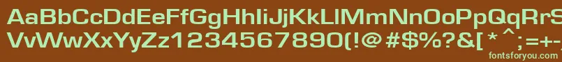 Czcionka EuroseBold – zielone czcionki na brązowym tle