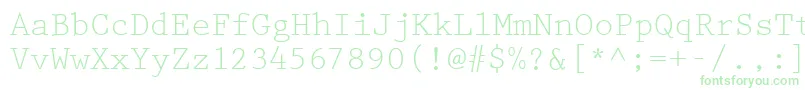 PrestigeRegular Font – Green Fonts on White Background