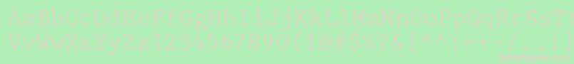 PrestigeRegular Font – Pink Fonts on Green Background