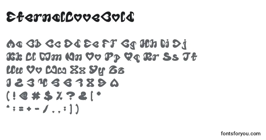 Schriftart EternalLoveBold – Alphabet, Zahlen, spezielle Symbole