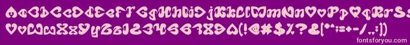 EternalLoveBold Font – Pink Fonts on Purple Background