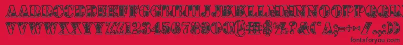 フォント1stcav – 赤い背景に黒い文字