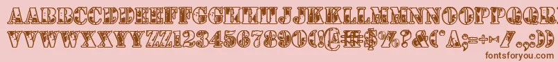 1stcav Font – Brown Fonts on Pink Background