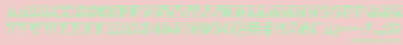 1stcav Font – Green Fonts on Pink Background