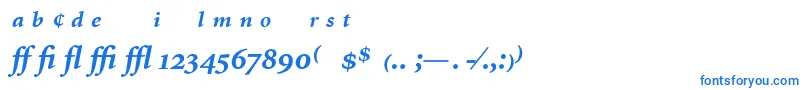 Fonte MinionExpertBoldItalic – fontes azuis