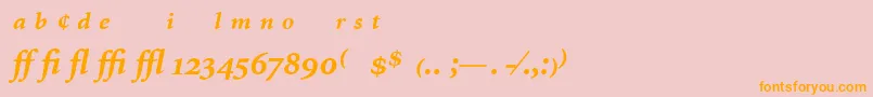 MinionExpertBoldItalic Font – Orange Fonts on Pink Background