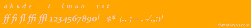 MinionExpertBoldItalic Font – Pink Fonts on Orange Background