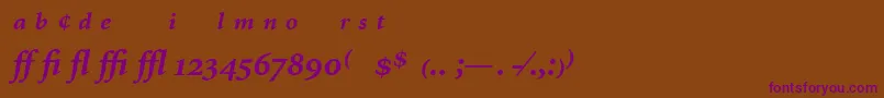fuente MinionExpertBoldItalic – Fuentes Moradas Sobre Fondo Marrón
