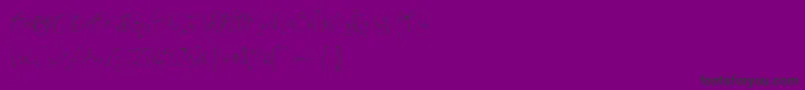 VeronaLotteScript Font – Black Fonts on Purple Background