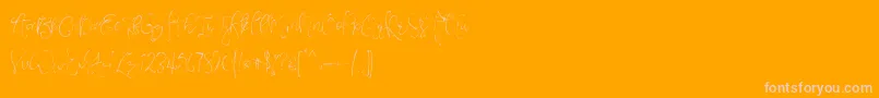 VeronaLotteScript Font – Pink Fonts on Orange Background