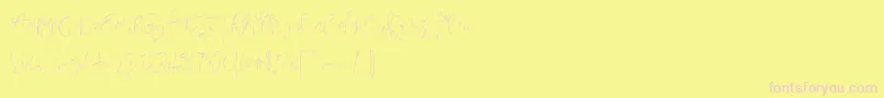 VeronaLotteScript Font – Pink Fonts on Yellow Background
