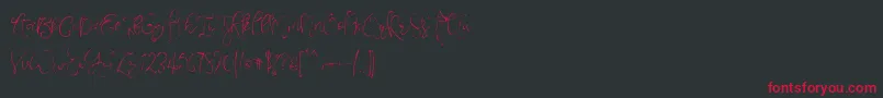 VeronaLotteScript Font – Red Fonts on Black Background