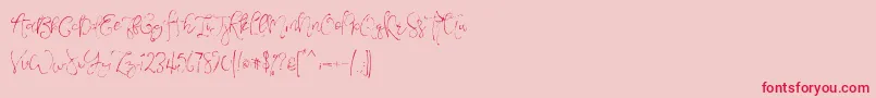 More about VeronaLotteScript Font VeronaLotteScript Font – Red Fonts on Pink Background
