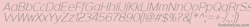 fuente Sinkinsans200xlightitalic – Fuentes Grises Sobre Fondo Rosa