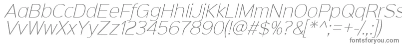 フォントSinkinsans200xlightitalic – 灰色のフォント