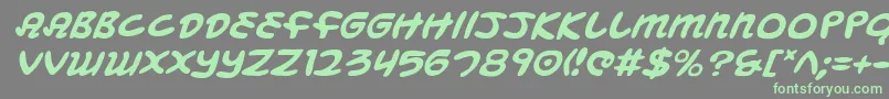 MagicBeansItalic-Schriftart – Grüne Schriften auf grauem Hintergrund