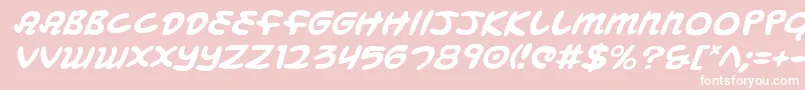 フォントMagicBeansItalic – ピンクの背景に白い文字