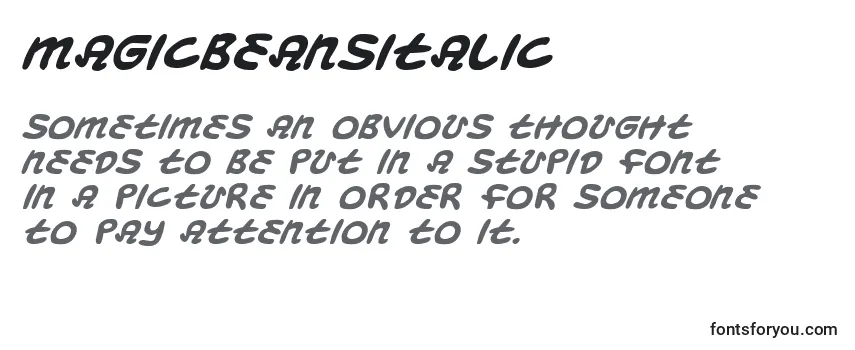 Обзор шрифта MagicBeansItalic