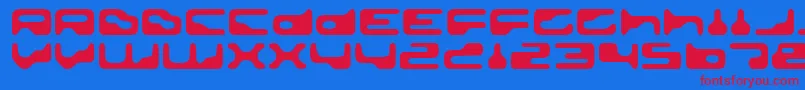 Goldengi Font – Red Fonts on Blue Background
