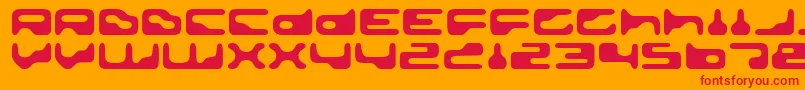 Goldengi Font – Red Fonts on Orange Background