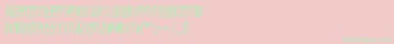 Drenazmozgow Font – Green Fonts on Pink Background