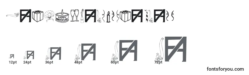 FadOmegaBirthdayBats Font Sizes