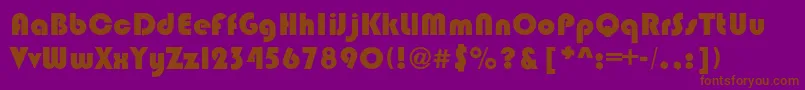 Bixlee Font – Brown Fonts on Purple Background