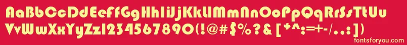 Bixlee Font – Yellow Fonts on Red Background