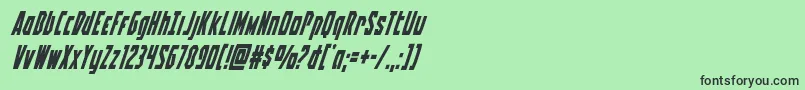 Battleworldsuperital Font – Black Fonts on Green Background